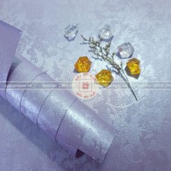 Giấy gói quà, bọc quà cao cấp vân hoa nổi màu tím