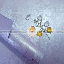 Giấy gói quà, bọc quà cao cấp vân hoa nổi màu tím