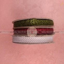 Ruy băng châu Âu 1F họa tiết đẹp