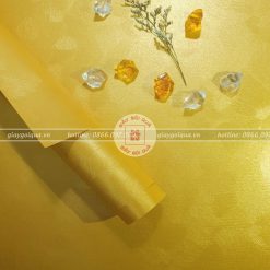 Giấy gói quà cao cấp sợi len màu vàng
