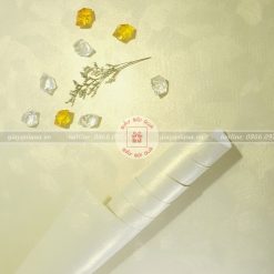 Giấy gói quà cao cấp sợi len màu vàng nhạt