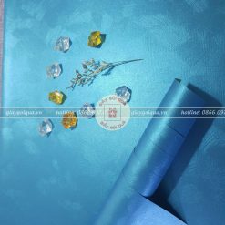 Giấy gói quà cao cấp sợi len màu xanh dương