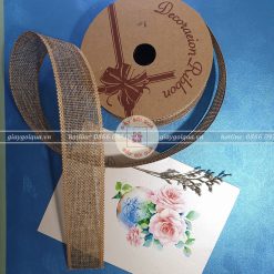 Ruy băng thô viền ren 4cm