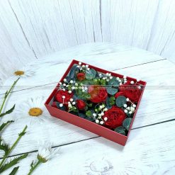 Hộp quà hoa hồng, hộp quà tặng valentine HQ17 – Kích thước 23x17x7cm