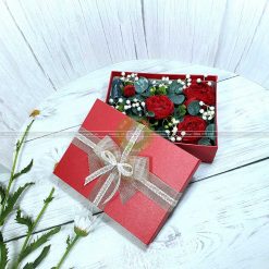Hộp quà hoa hồng, hộp quà tặng valentine HQ17 – Kích thước 23x17x7cm