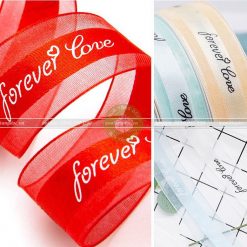Ruy băng lụa voan 2,5cm Forever Love – RB33