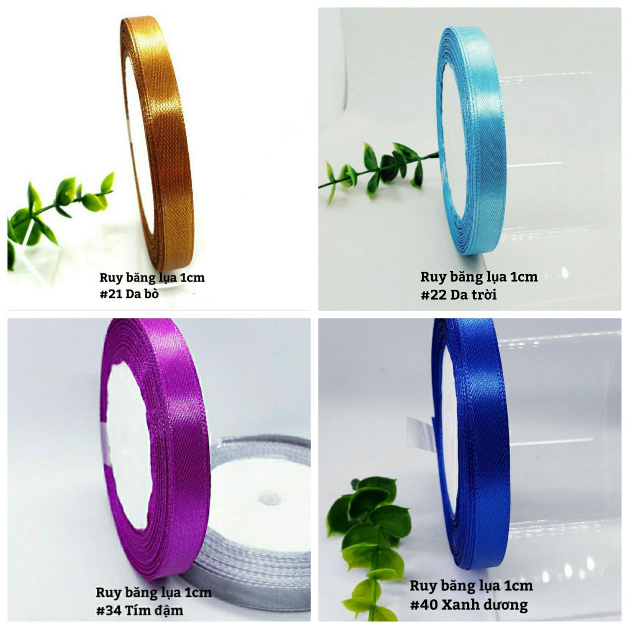 Ruy băng lụa 1cm giá rẻ nhất | Giá lẻ cũng như giá sỉ