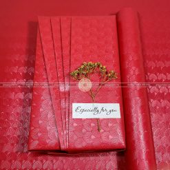 Giấy gói quà bọc quà vân sò cao cấp màu đỏ - CC26